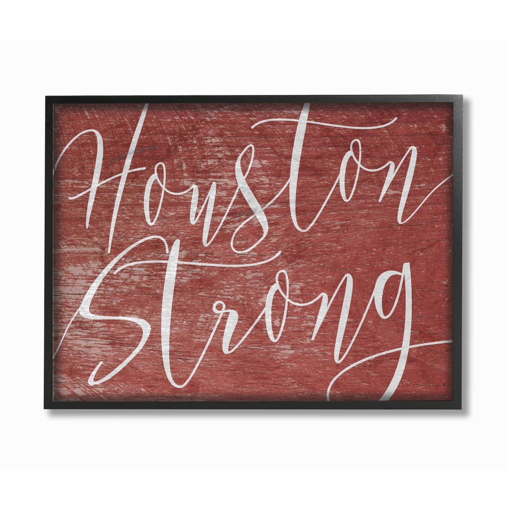 The Stupell Home Decor Collection Houston Strong Oversized Framed Giclee Texturized Art