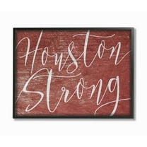The Stupell Home Decor Collection Houston Strong Oversized Framed Giclee Texturized Art
