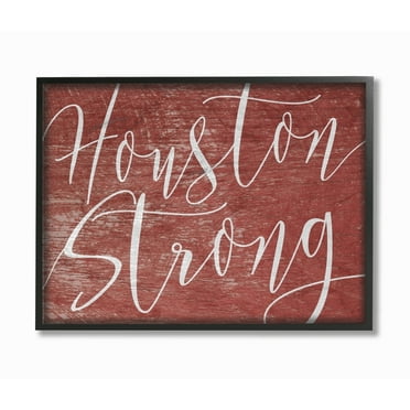The Stupell Home Decor Collection Houston Strong Oversized Framed Giclee Texturized Art