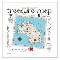 The Stupell Home Decor Collection How to Read Treasure Map Wall Plaque Art