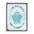 thumbnail image 1 of The Stupell Home Decor Collection I Like Big Boats Funny Ocean Beach Typography Framed Giclee Texturized Art, 11 x 1.5 x 14, 1 of 6
