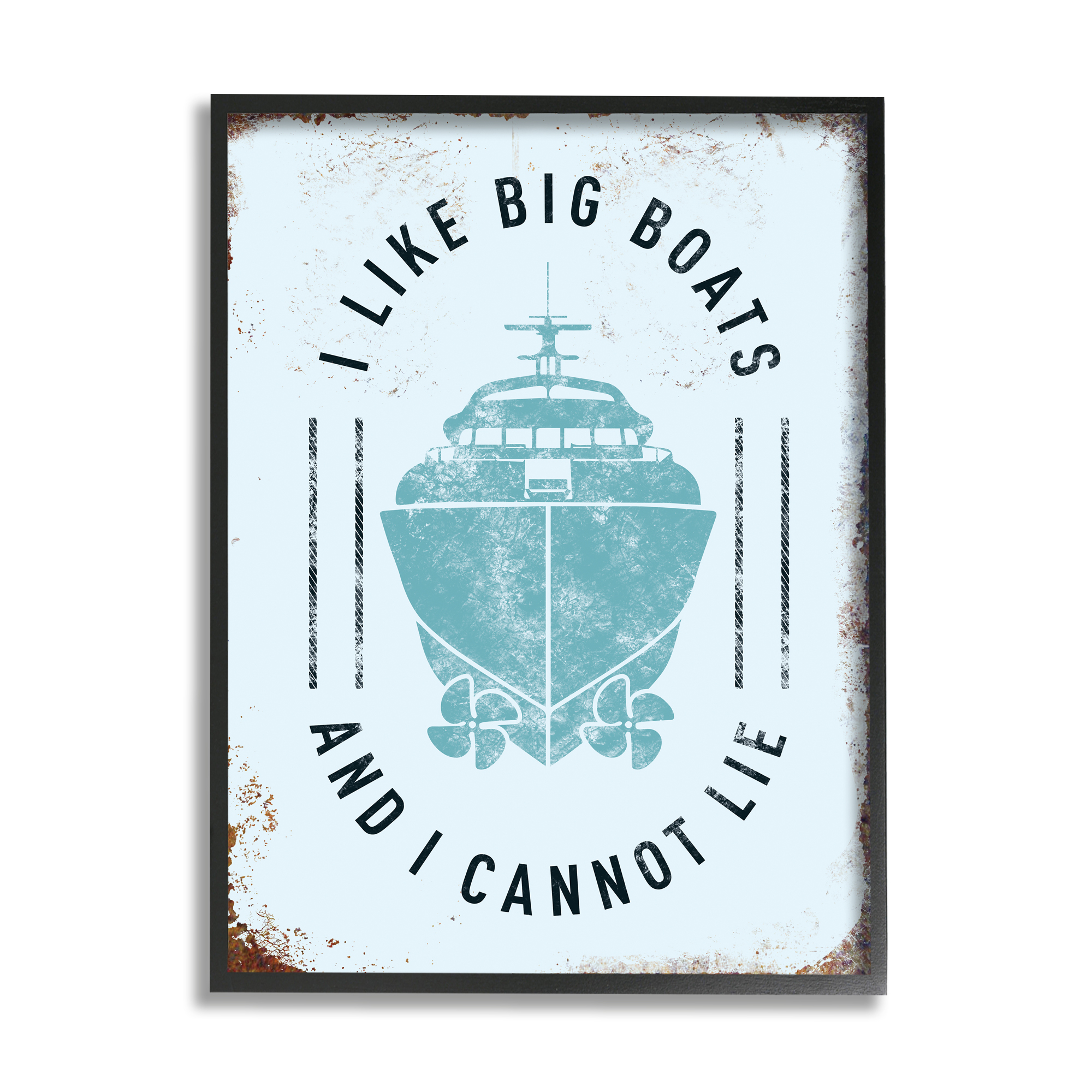 The Stupell Home Decor Collection I Like Big Boats Funny Ocean Beach ...