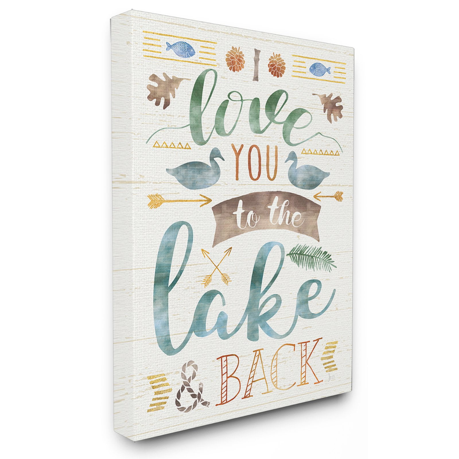 The Stupell Home Decor Collection I Love You To The Lake and Back Wall Art