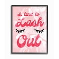thumbnail image 1 of The Stupell Home Decor Collection I Tend to Lash Out Bright Typography with Eyelashes on Pink Marble Framed Giclee Texturized Art, 16 x 20, 1 of 4