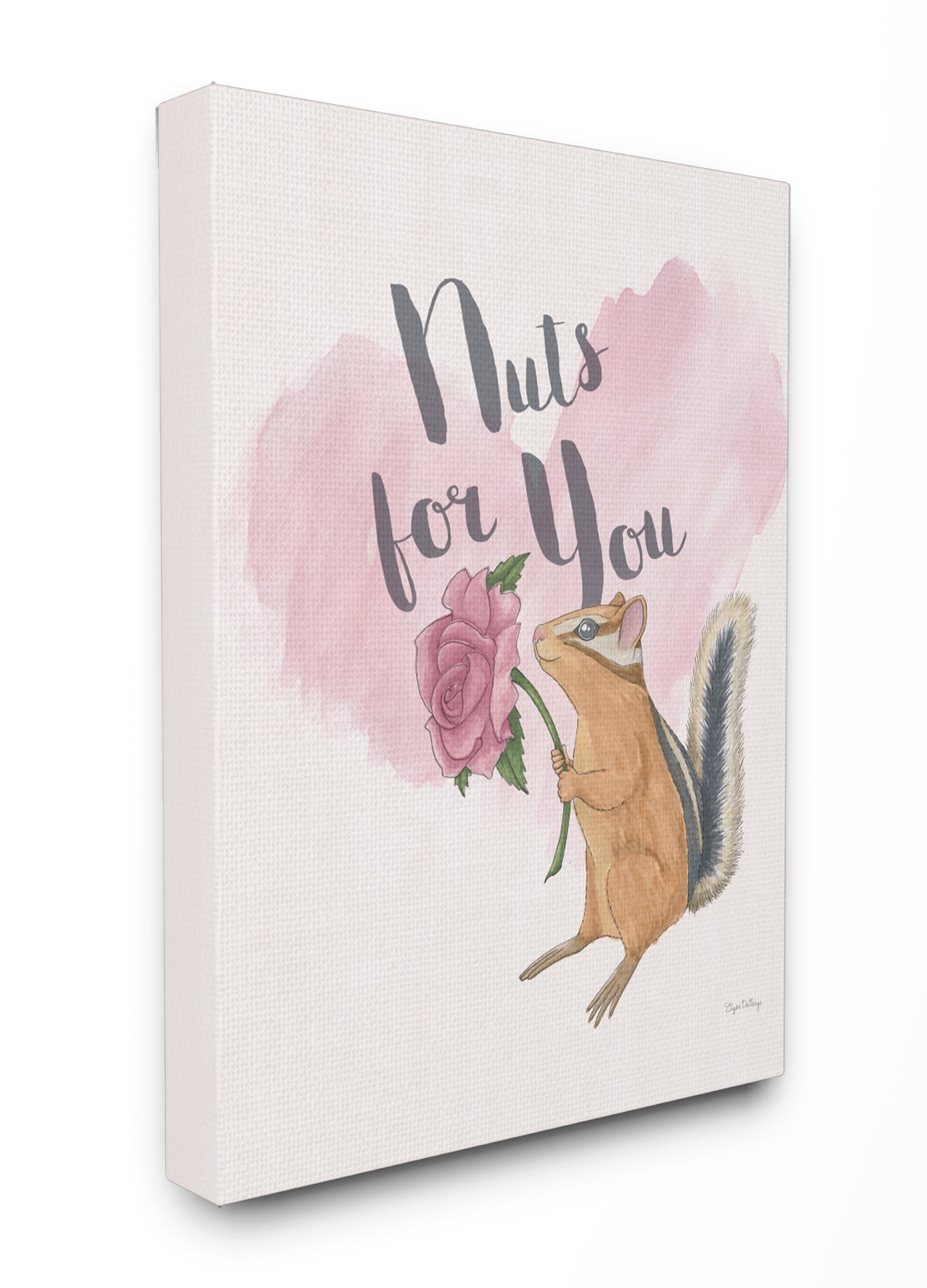 The Stupell Home Decor Collection I'm Nuts For You Pink XXL Stretched Canvas Wall Art