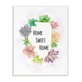 thumbnail image 1 of The Stupell Home Decor Collection Illinois State Home Sweet Home Succulent Watercolor Vignette Wood Wall Art, 1 of 5