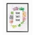 thumbnail image 1 of The Stupell Home Decor Collection Indiana State Home Sweet Home Succulent Watercolor Vignette Framed Giclee Texturized Art, 1 of 8