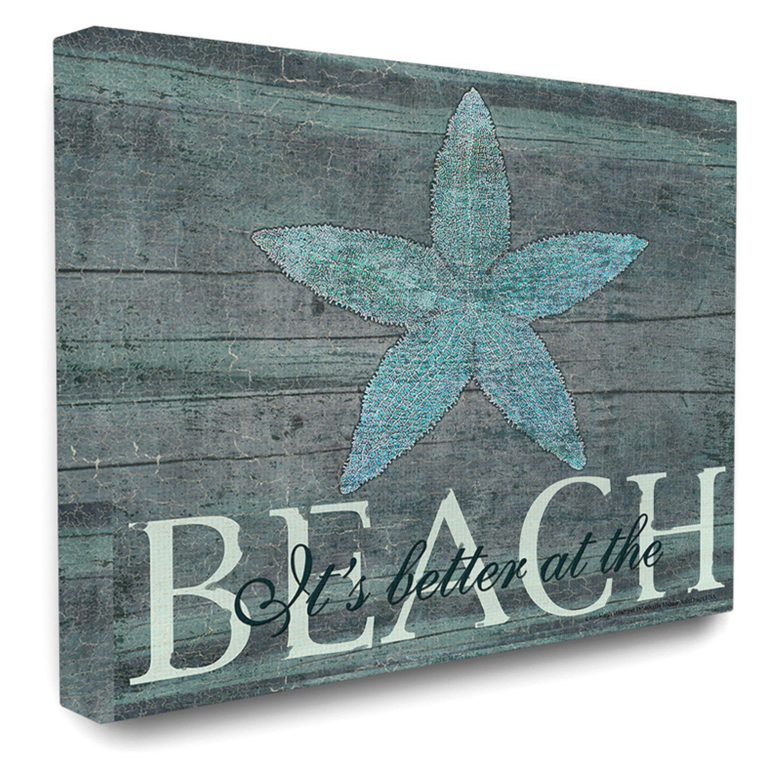 Coastal Blue Starfish Canvas Wall Art, 30 x 40