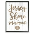 thumbnail image 1 of The Stupell Home Decor Collection Jersey Shore Mermaid Wood Plank Look Framed Giclee Texturized Art, 1 of 2
