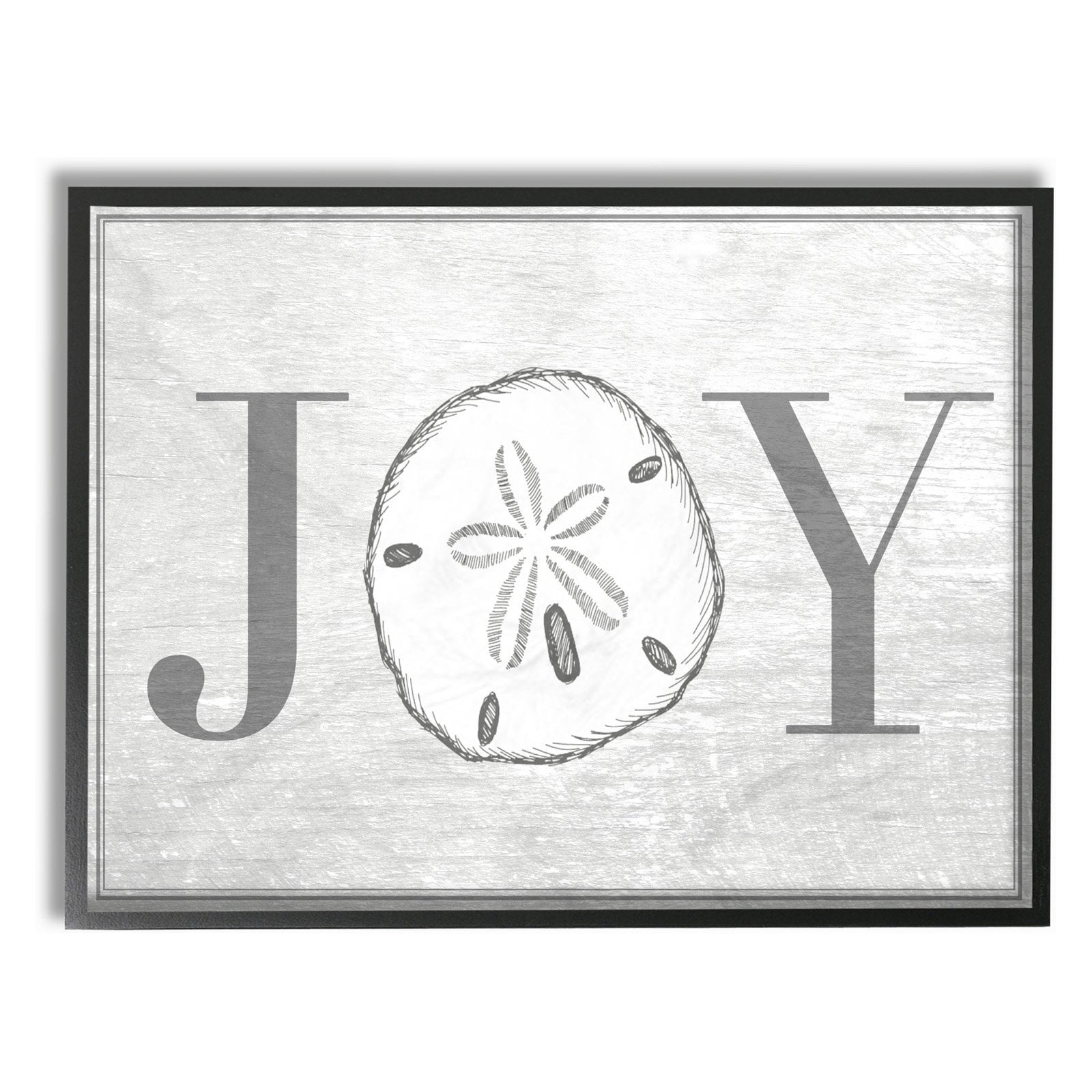 The Stupell Home Decor Collection Joyful Summer Sand Dollar Framed Wall Art