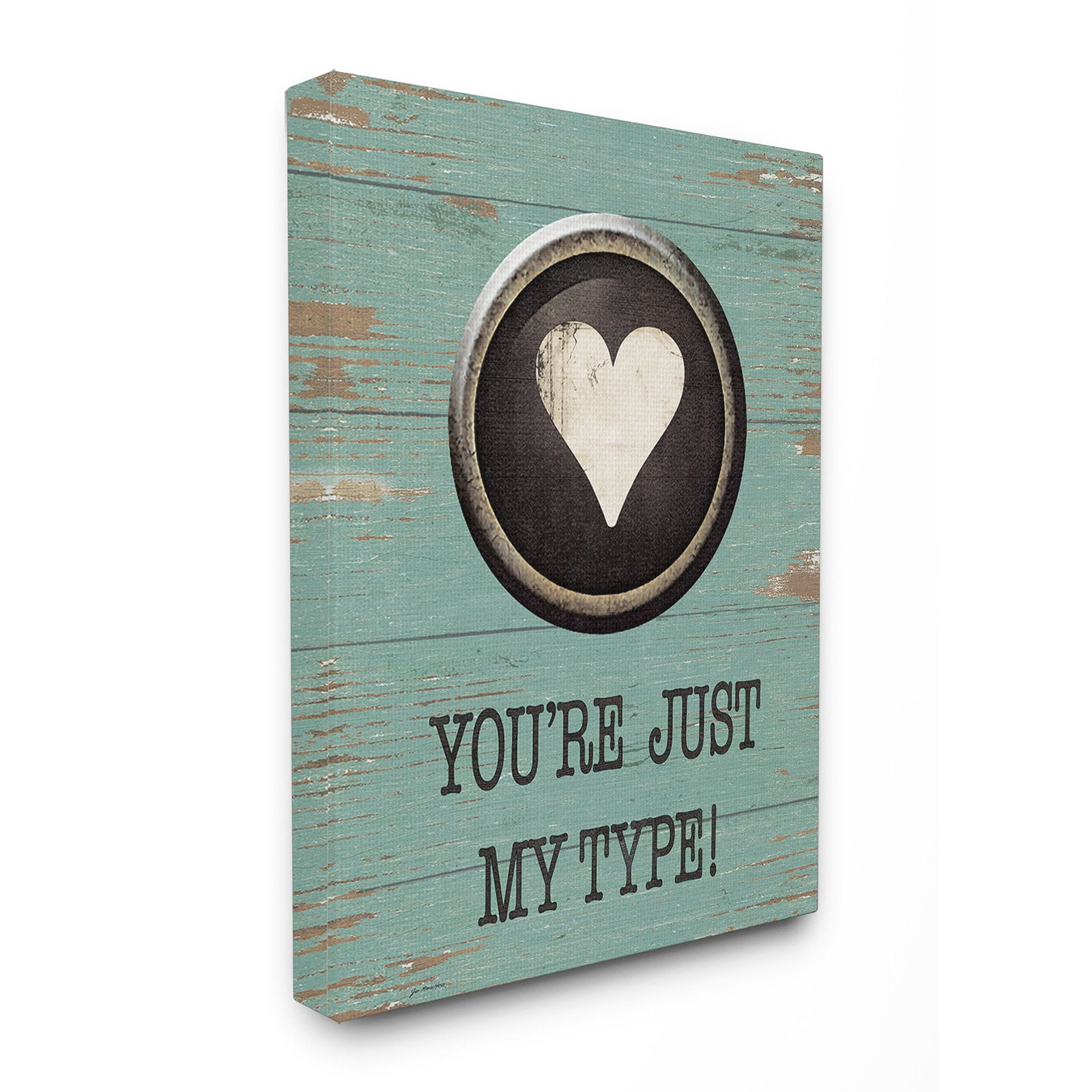 The Stupell Home Decor Collection Just My Type Typewriter Key Heart