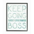 thumbnail image 1 of The Stupell Home Decor Collection Keep Going Like A Boss Pastel Blue Marble Paper Typography Framed Giclee Texturized Art, 16 x 20, 1 of 4