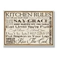 thumbnail image 1 of The Stupell Home Decor Collection Kitchen Rules Creme Typography Kitchen Oversized Wall Plaque Art, 12.5 x 0.5 x 18.5, 1 of 6