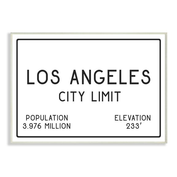 The Stupell Home Decor Collection LA City Limit Canvas Wall Art