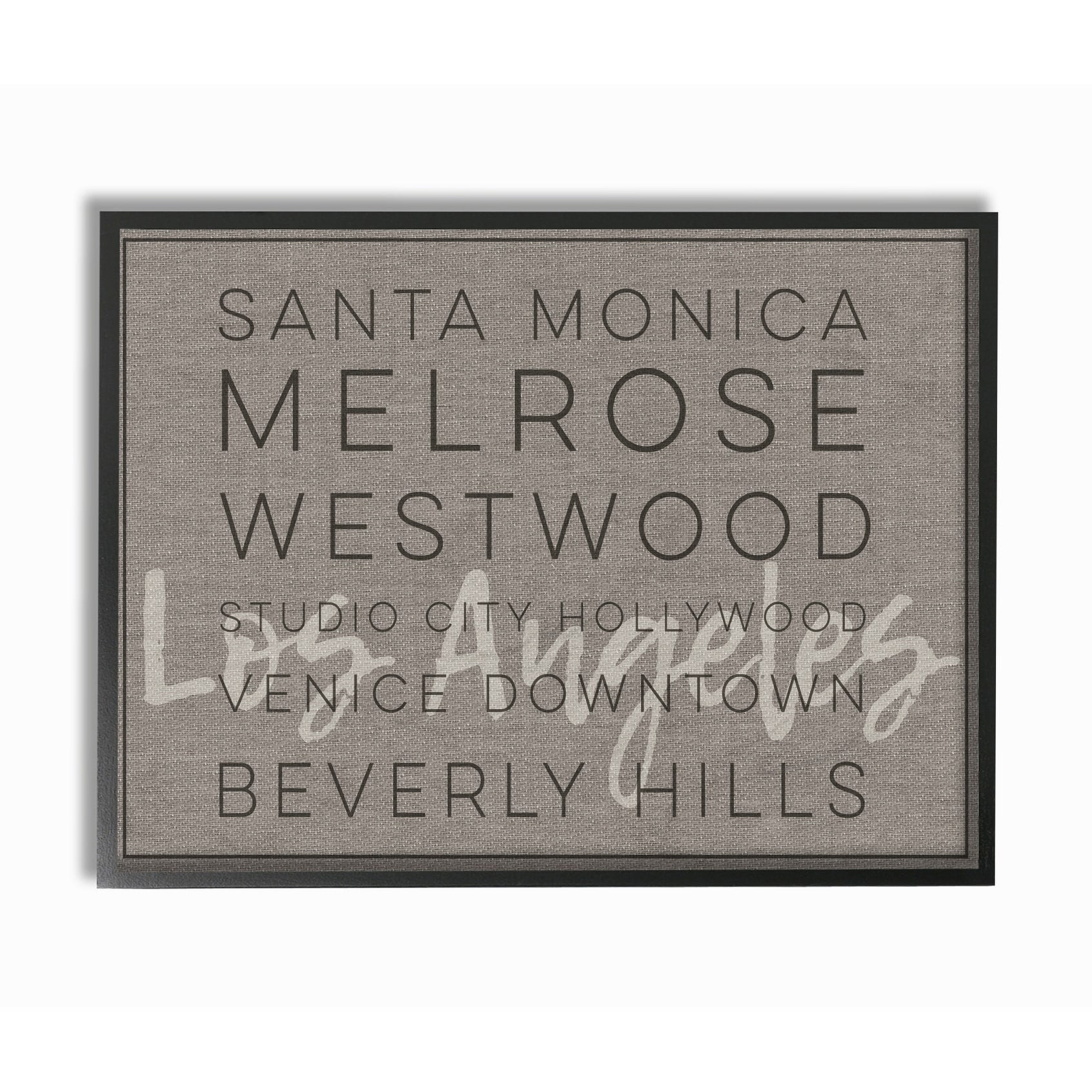 Stupell  LA Santa Monica Beverly Hills Typography Framed Giclee Texturized Art 16 x 20