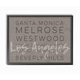 thumbnail image 1 of The Stupell Home Decor Collection LA Santa Monica Beverly Hills Typography Framed Wall Art, 1 of 4