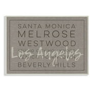 The Stupell Home Decor Collection LA Santa Monica Beverly Hills Typography Wall Plaque