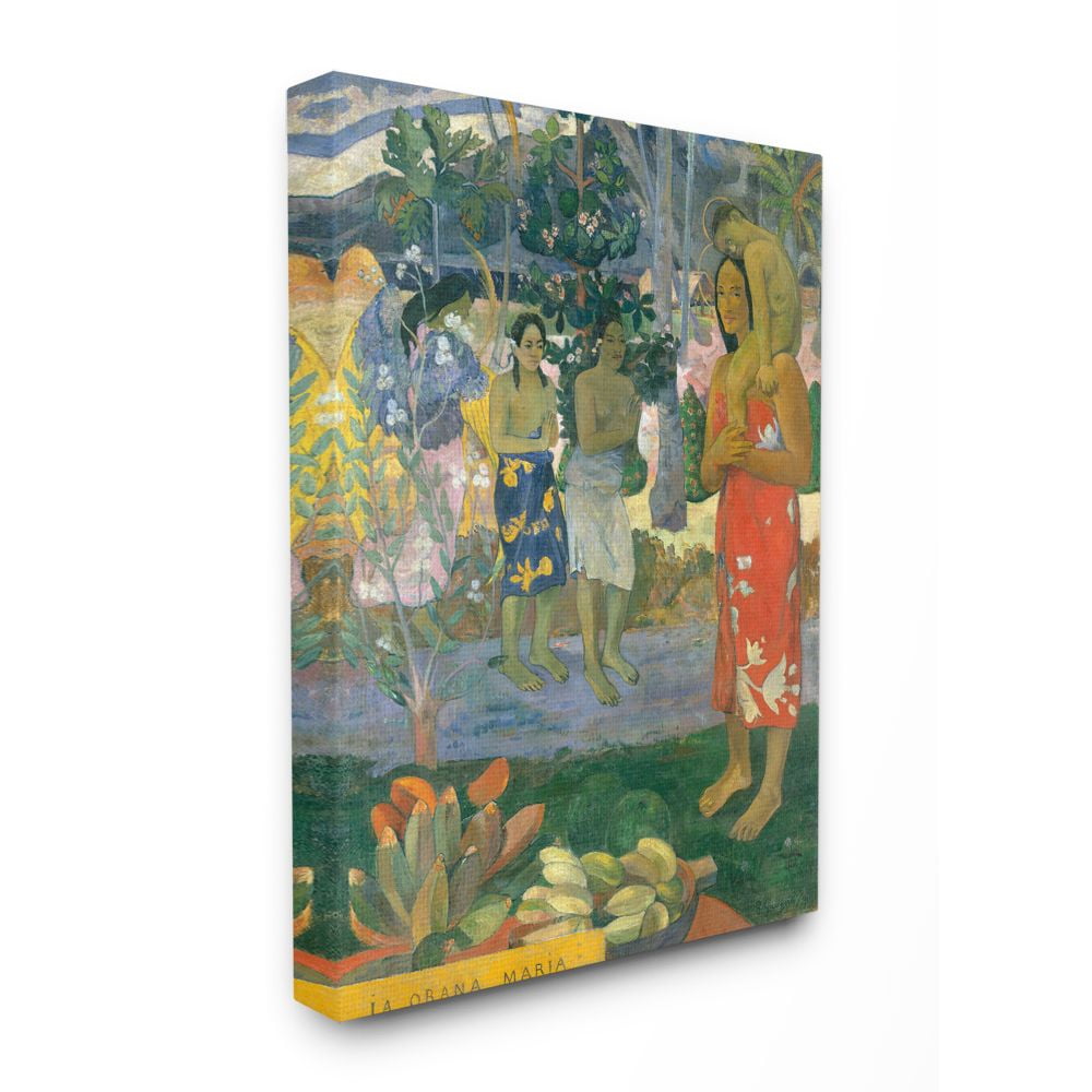 The Stupell Home Decor Collection La Orana Maria Oceania Tropical Classical Painting Canvas Wall Art