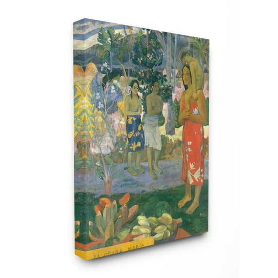 The Stupell Home Decor Collection La Orana Maria Oceania Tropical Classical Painting Canvas Wall Art