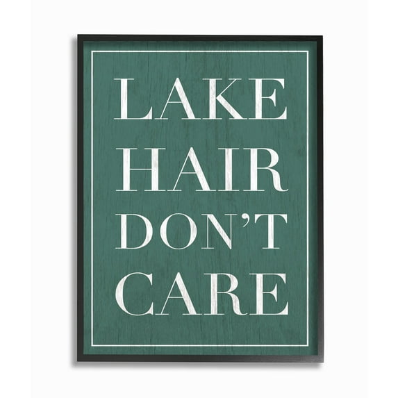 The Stupell Home Decor Collection Lake Hair Dont Care Framed Wall Art