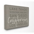 thumbnail image 1 of The Stupell Home Decor Collection Lake Tahoe Big Sur Sonoma Typography Wall Art, 1 of 4
