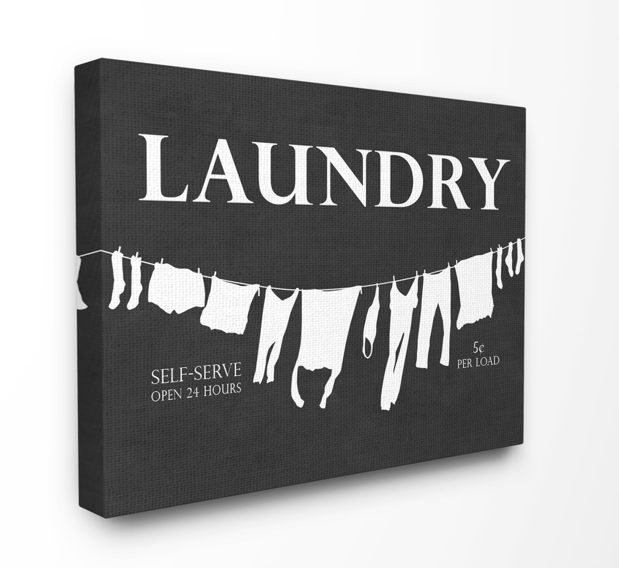 The Stupell Home Decor Collection Laundry Clothesline Advert Wall Art