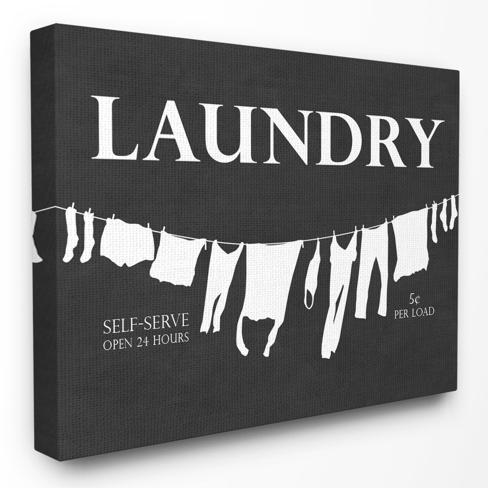 The Stupell Home Decor Collection Laundry Clothesline Advert Wall Art