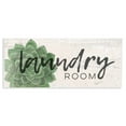 thumbnail image 1 of The Stupell Home Decor Collection Laundry Room Green Succulent Soft Textured Paper Look Wall Plaque Art, 7 x 17, 1 of 5