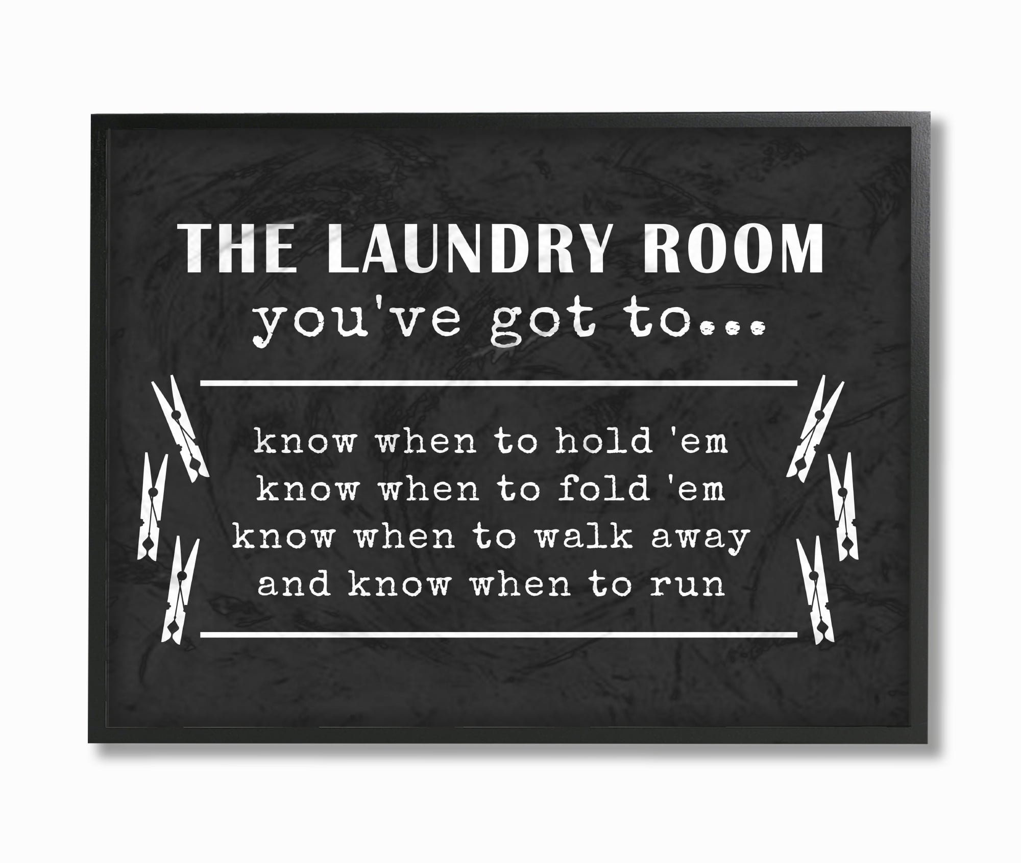 The Stupell Home Decor Collection Laundry Room You've Got To Know… Framed Giclee Texturized Art