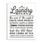 The Stupell Home Decor Collection Laundry Rules with Hanger Typography Wall Plaque Art