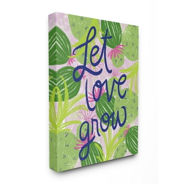 The Stupell Home Decor Collection Let Love Grow Cacti Wall Art