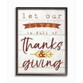 thumbnail image 1 of Stupell  Let Our Lives Be Full of Thanks and Giving Framed Giclee Art 16 x 20, 1 of 4