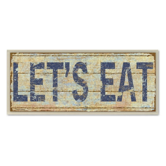 The Stupell Home Decor Collection Lets Eat Kitchen Wall Plaque