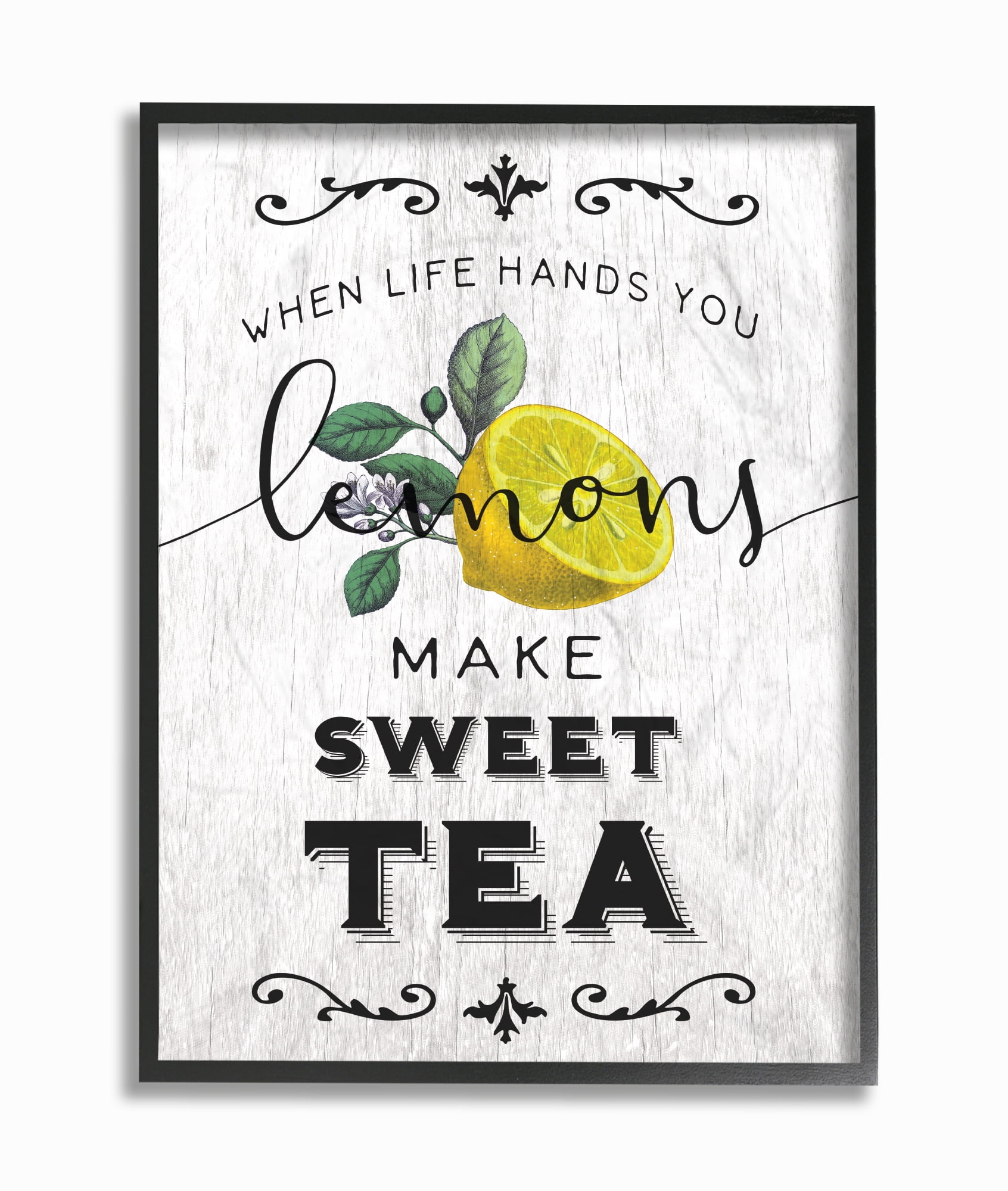 The Stupell Home Decor Collection Life Hands Lemons Make Sweet Tea Framed Wall Art
