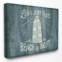 The Stupell Home Decor Collection Lifes Just Right Lighthouse Wall Art