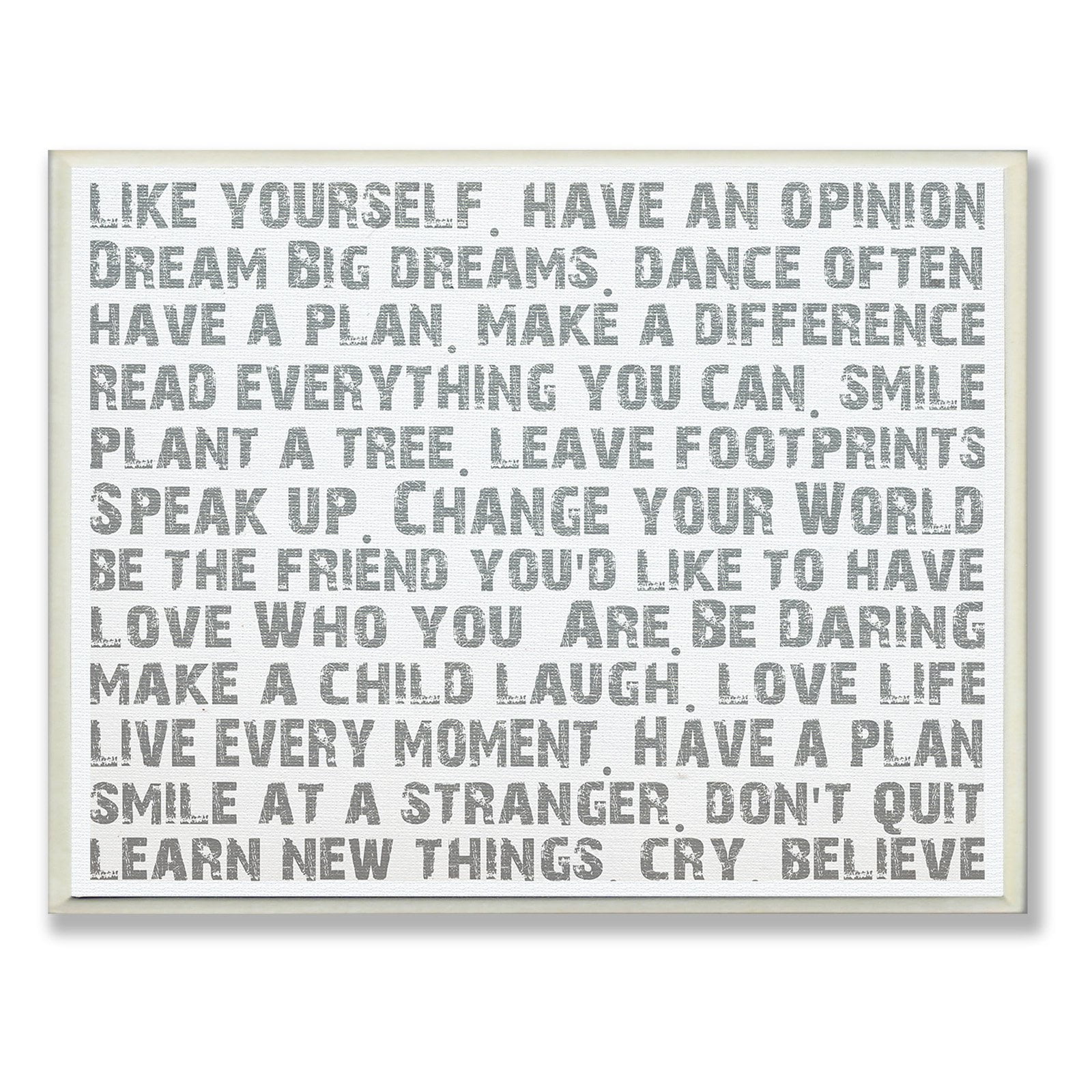 The Stupell Home Decor Collection Like Yourself Inspirational Typography Oversized Wall Plaque Art, 12.5 x 0.5 x 18.5