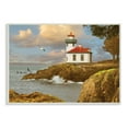 thumbnail image 1 of The Stupell Home Decor Collection Lime Kiln Cliff Side Ocean Wave Lighthouse with Whale Fins and Seagull Wall Plaque Art, 1 of 5