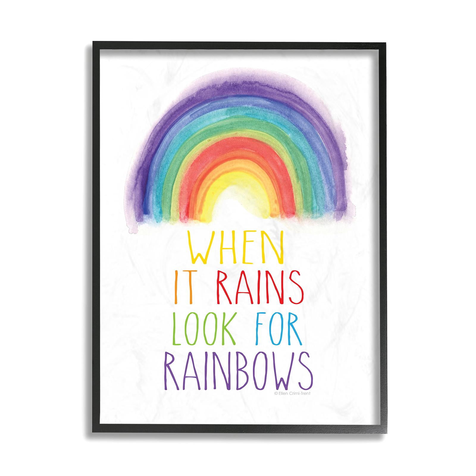 The Stupell Home Decor Collection Look for Rainbows Framed Wall Art