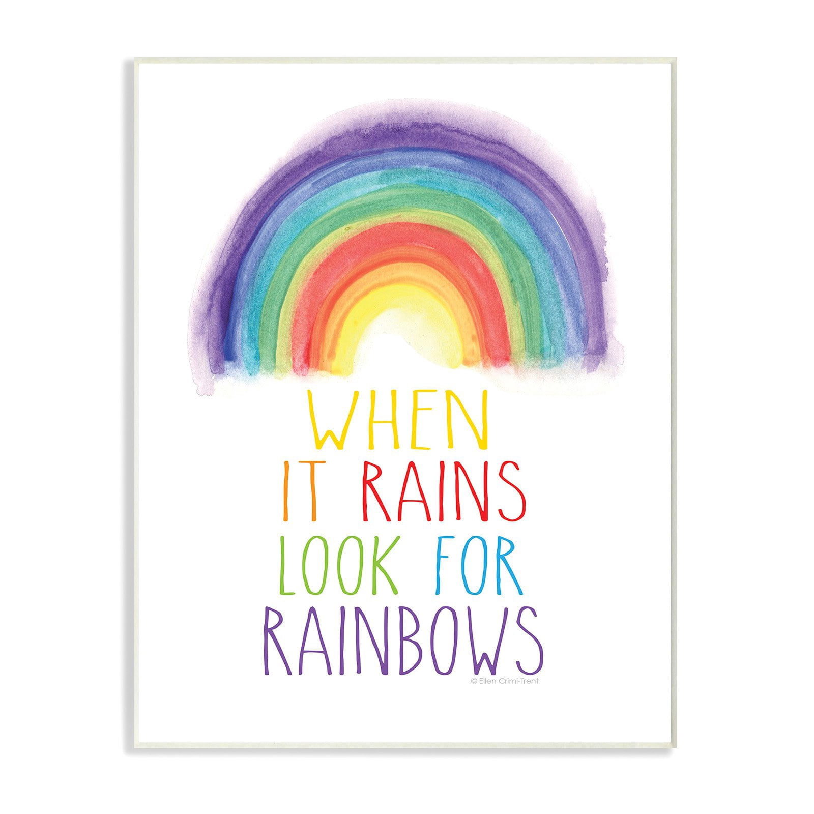 The Stupell Home Decor Collection Look for Rainbows Wall Plaque Art