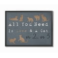 thumbnail image 1 of The Stupell Home Decor Collection Love And Many Cats Wall Art, 1 of 8