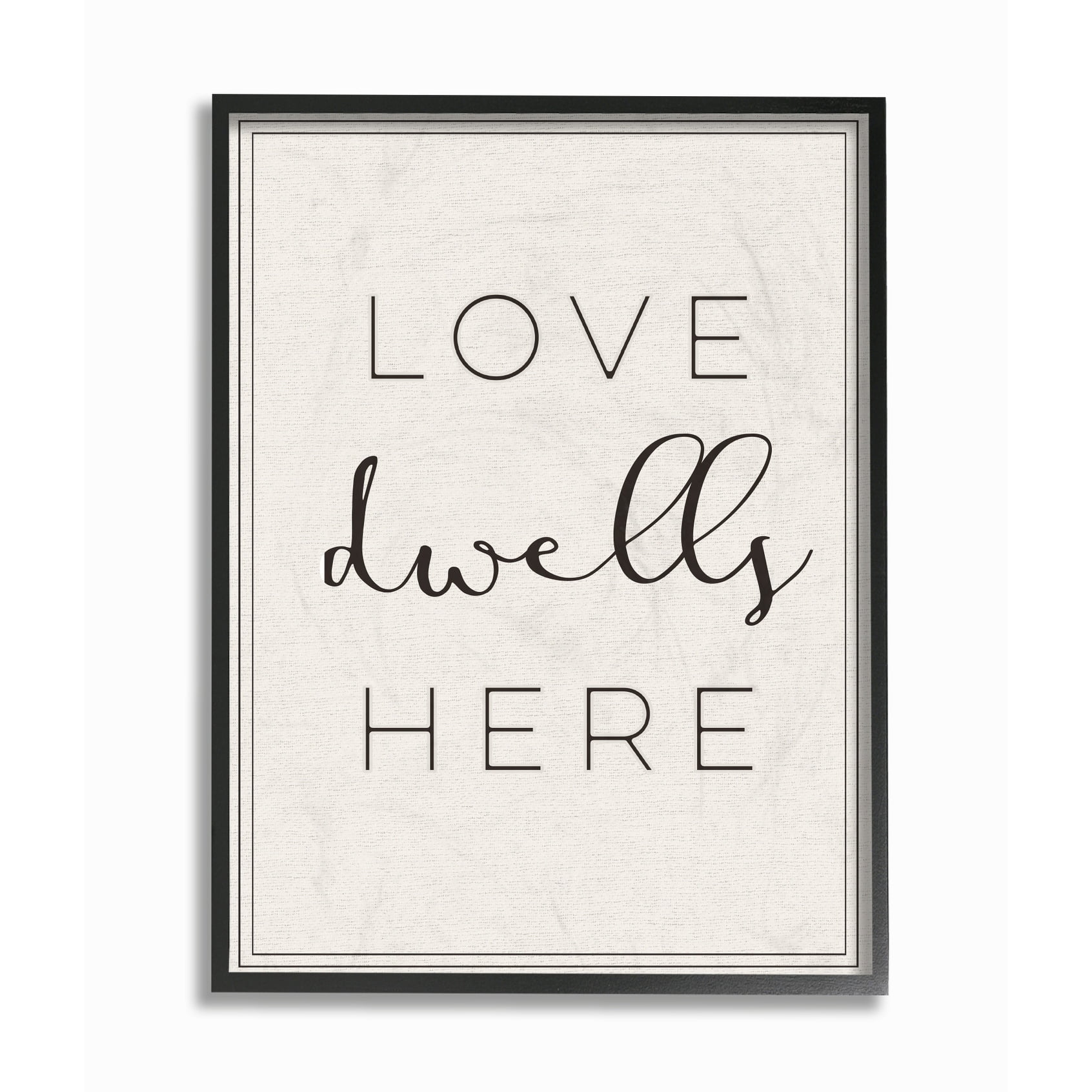 Stupell  Love Dwells Here Typography Framed Giclee Texturized Art 16 x 20