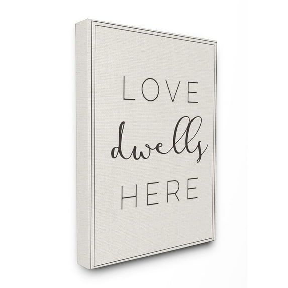 The Stupell Home Decor Collection Love Dwells Here Typography Wall Art