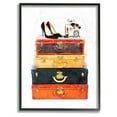 thumbnail image 1 of The Stupell Home Decor Collection Luggage Stack Shoes And Makeup Wall Art, 1 of 5