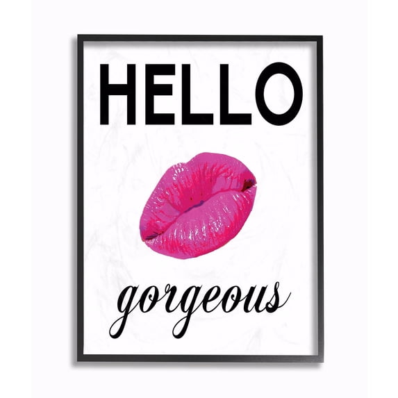 The Stupell Home Decor Collection Lulusimonstudio Hello Gorgeous Oversized Framed Giclee Texturized Art, 16 x 1.5 x 20