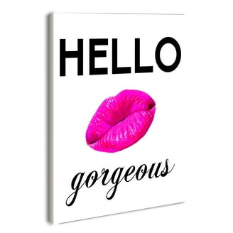 Vivegate Hello Gorgeous - Decorazione Murale In Metallo Nero | Cartello Artistico 50x45 Cm Per Parrucchiere, Salone Di Bellezza O Casa | Regalo Originale - 3