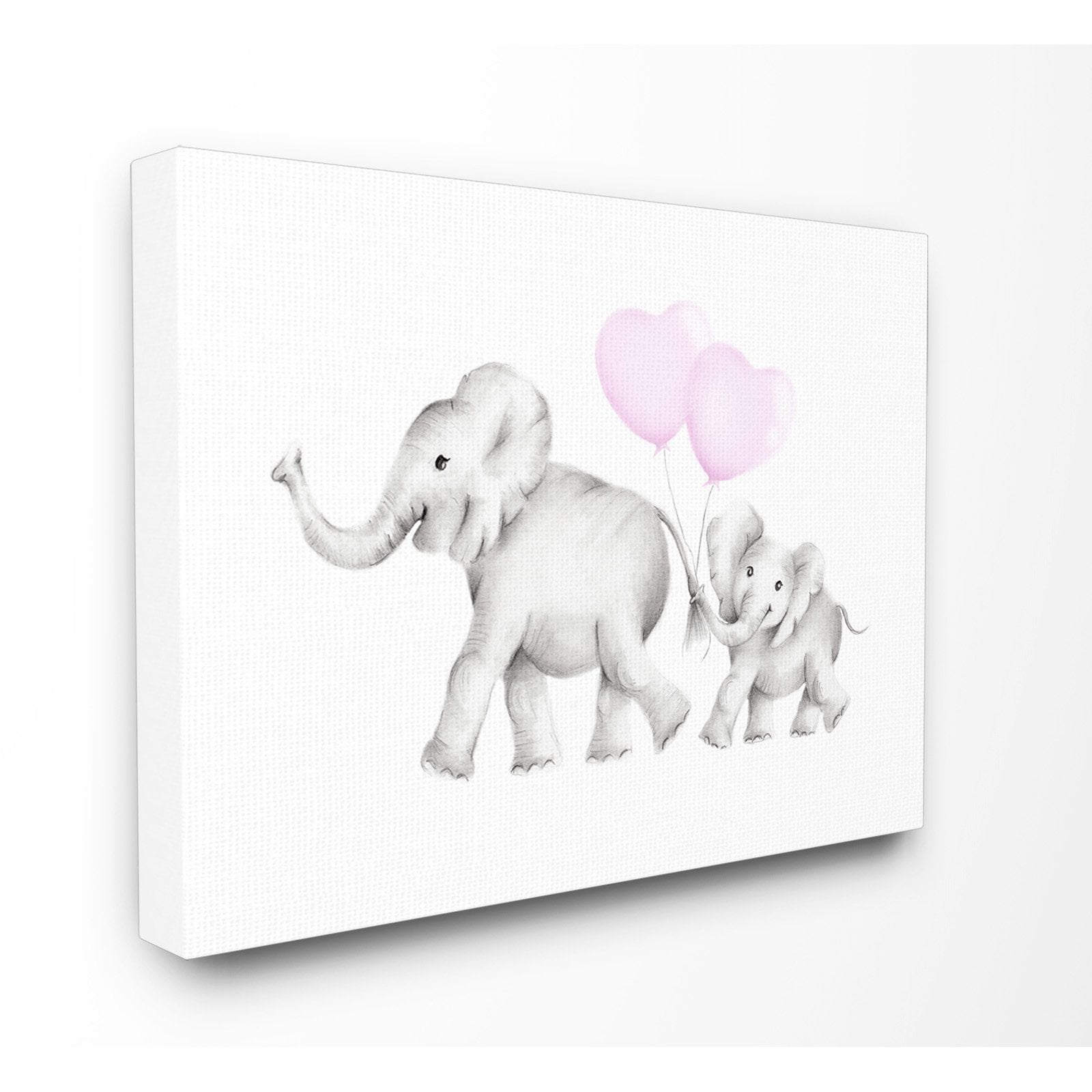 The Kids Room by Stupell Mama and Baby Elephants XXL Stretched Canvas Wall Art, 30 x 1.5 x 40