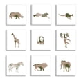 thumbnail image 1 of The Stupell Home Decor Collection Map Animal Adventure Safari by Daphne Polselli, 9pc Canvas Wall Art Set, 1 of 3