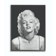 thumbnail image 1 of The Stupell Home Decor Collection Marilyn Monroe Black and White Portrait Illustration Framed Giclee Texturized Art, 1 of 8