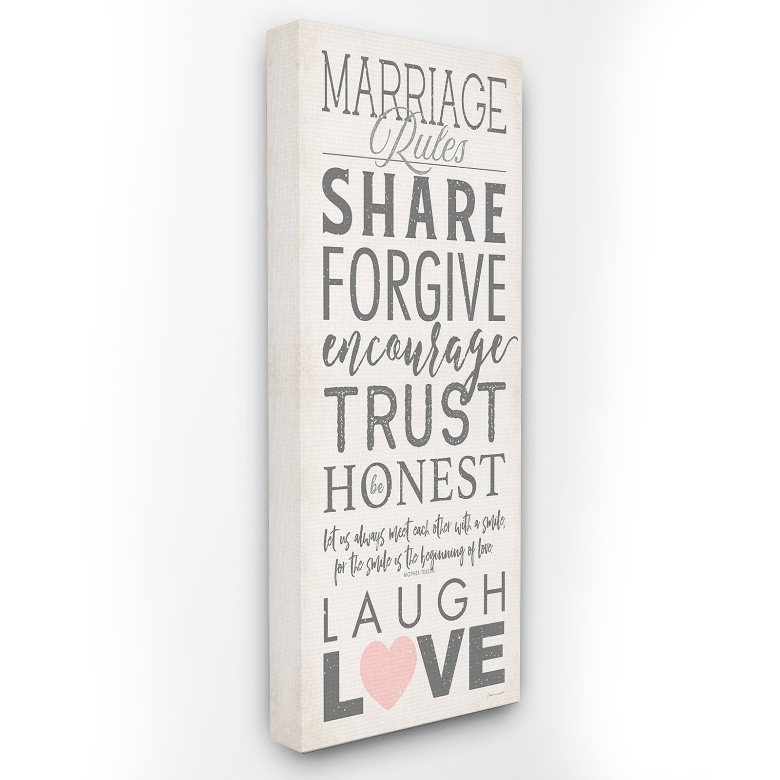 The Stupell Home Decor Collection Marriage Rules Laugh And Love Wall Art
