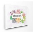 thumbnail image 1 of The Stupell Home Decor Collection Massachusetts State Home Sweet Home Succulent Watercolor Vignette Canvas Wall Art, 1 of 4